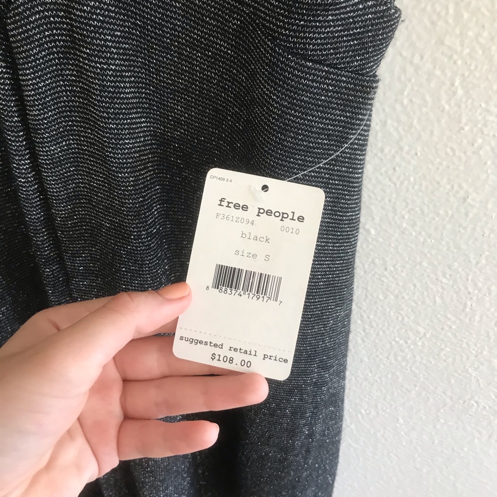 NWT Free People Black Mini Dress - Picture 2 of 3